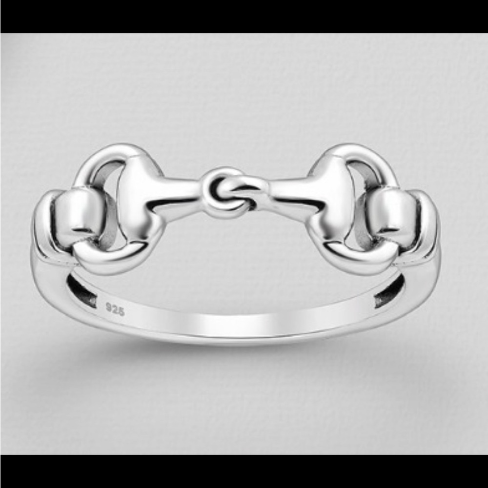 Sterling Silver Horse Bit Ring - Silver